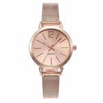 Rose gold watches for women with mesh bracelet