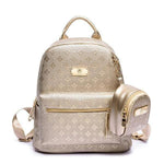 Gold Fashion backpacks women's luxury