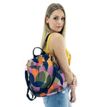 Anti theft backpack colorful for women