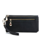 Black wallets for women with wristlet