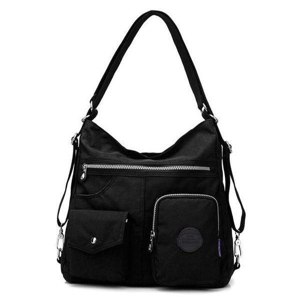 Nylon convertible backpack purse