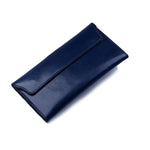 Blue women's wallet with removable card holder
