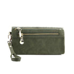 Green wallets for women with wristlet