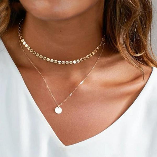 gold coin choker necklace