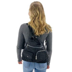 Nylon convertible backpack purse, Grape, Black, Beige, Purple, Navy Blue, Emerald, Sea Blue, Blue Gray