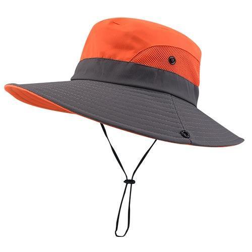 orange summer hat for women