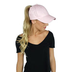 ponytail baseball cap pink