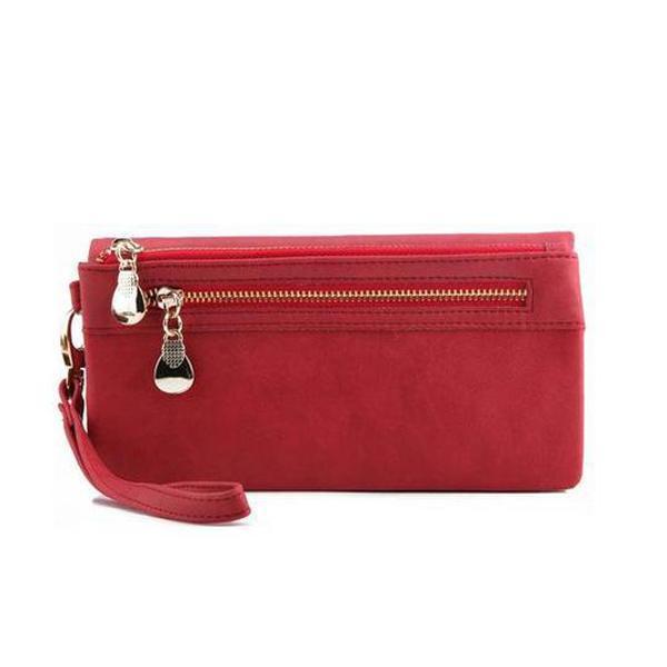 Red wallets for women with wristlet