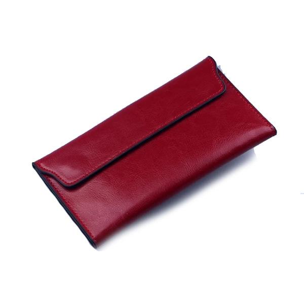 Red women's wallet with removable card holder