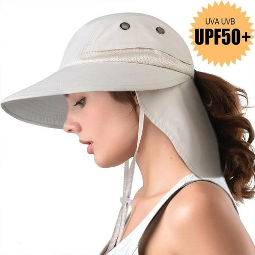 Sun hats for women with neck flap