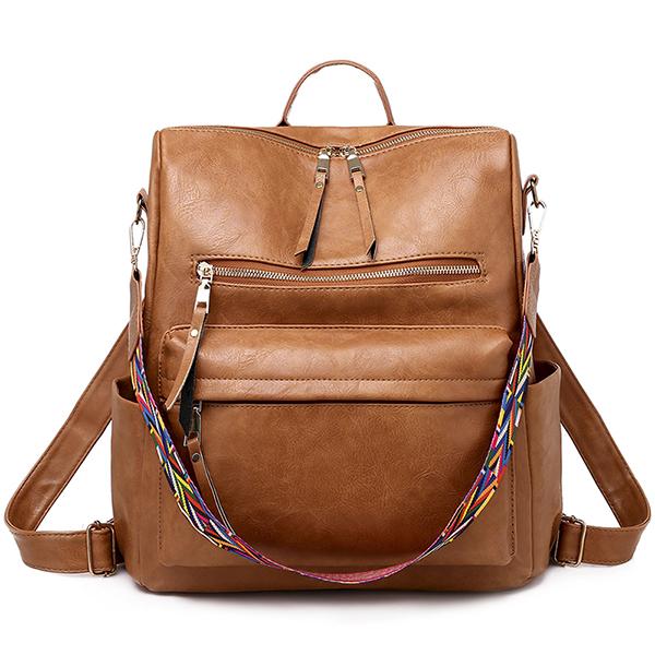 Large leather backpack purse | Ralphany