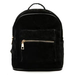 Black Small velvet backpack