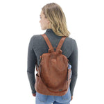 Leather purse backpack