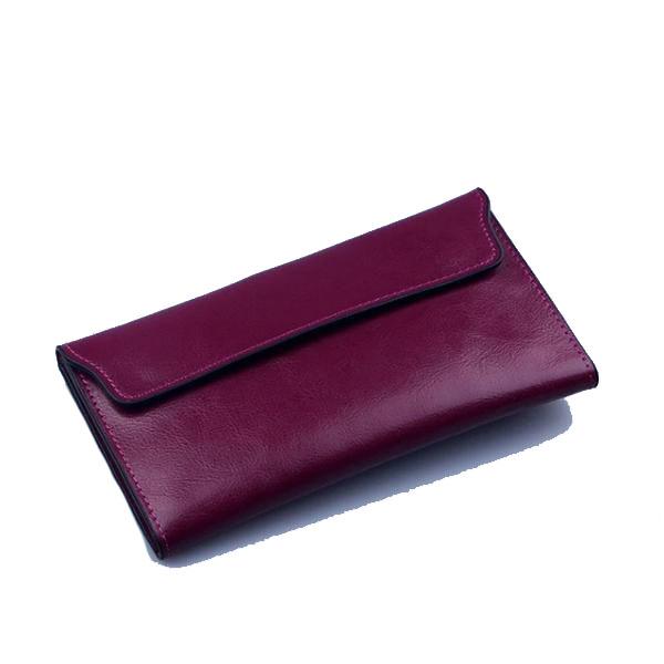 Purple women's wallet with removable card holder