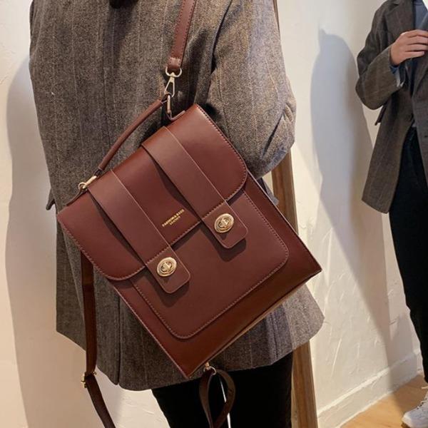 Ponita Multifunctional Vegan Leather Backpack: