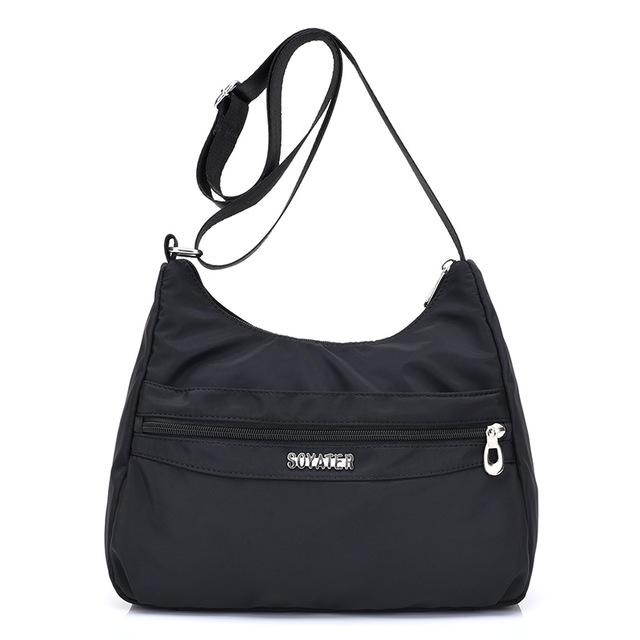 Blacak lightweight nylon handbags women