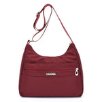 Wine red lightweight nylon handbags women
