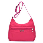 Hot pink lightweight nylon handbags women