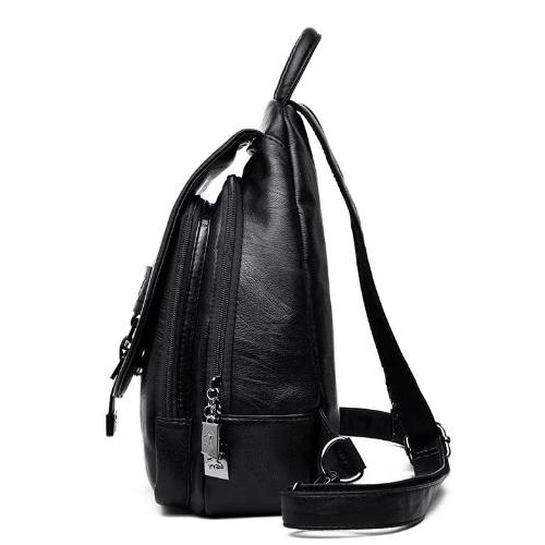 Sling backpack for women leather side