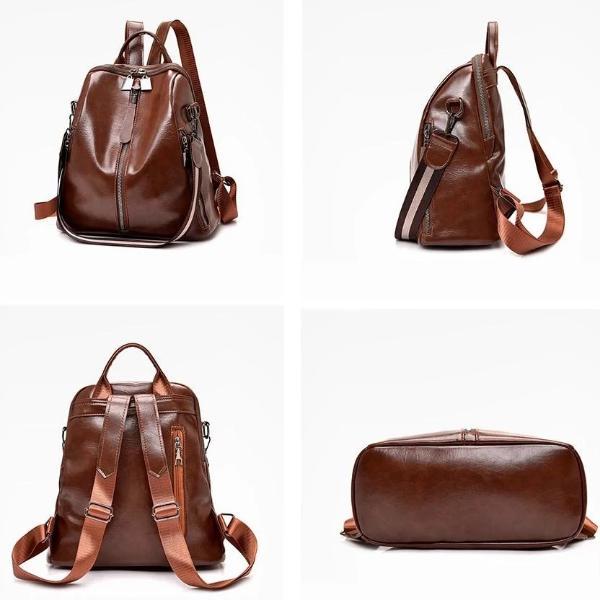 Brown best vegan leather backpacks