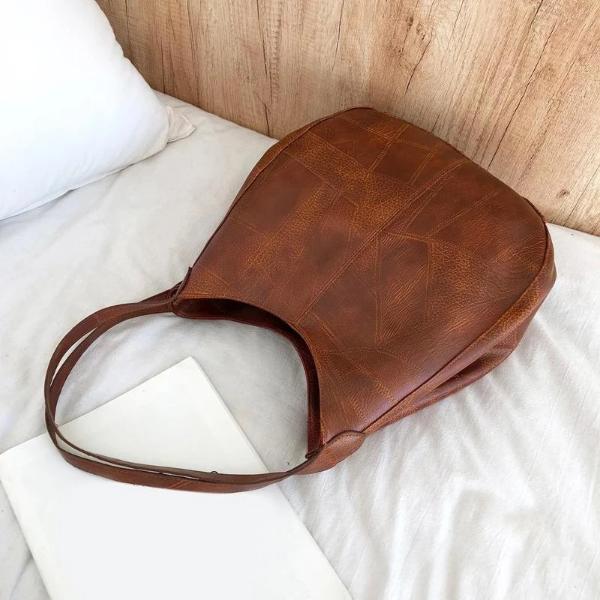 Brown shoulder purse for women