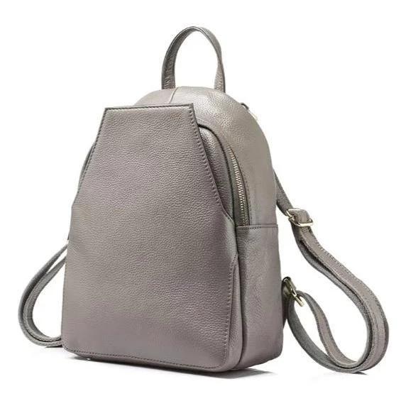 Grey convertible backpack for women