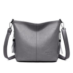 Gray cute small crossbody bags leather