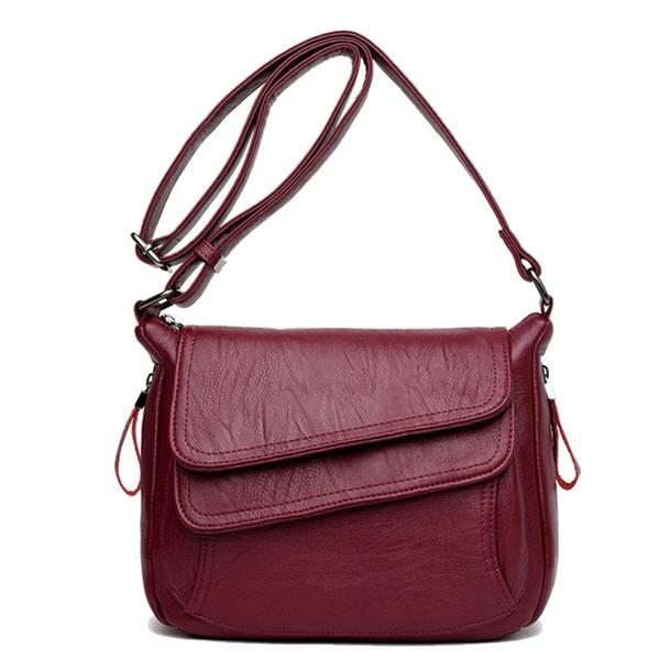 Red crossbody back with front double pocket