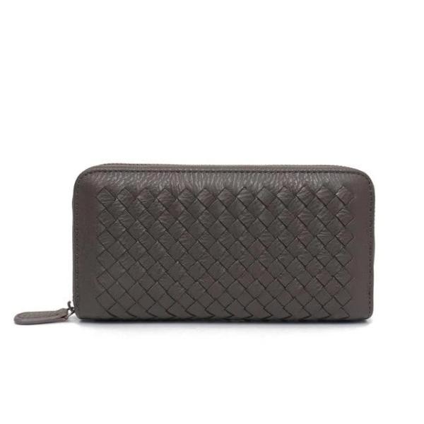 Drak gray leather wallets for women