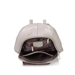 Roomy small leather backpack purse