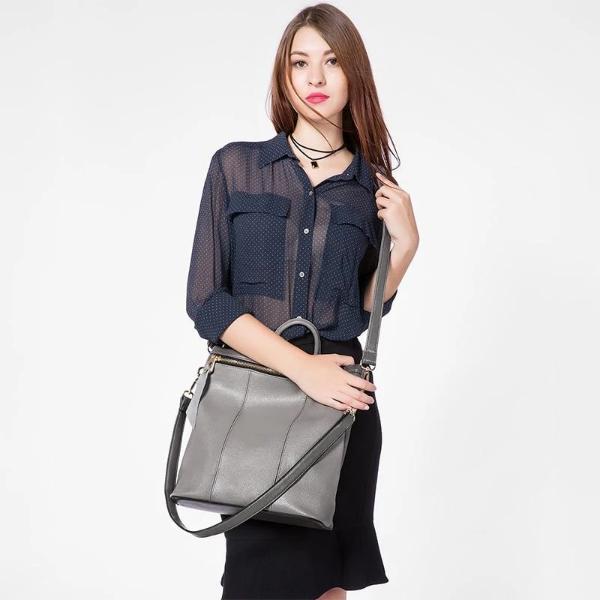 Gray tote backpack or women