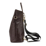 Leather tote backpack