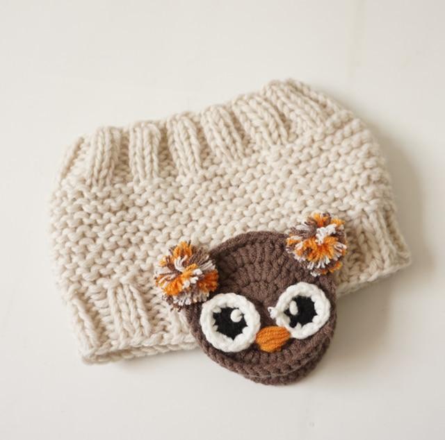 Cute Cartoon Headband for Kids, beige owl