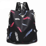 Colorful leaves women backpack purse