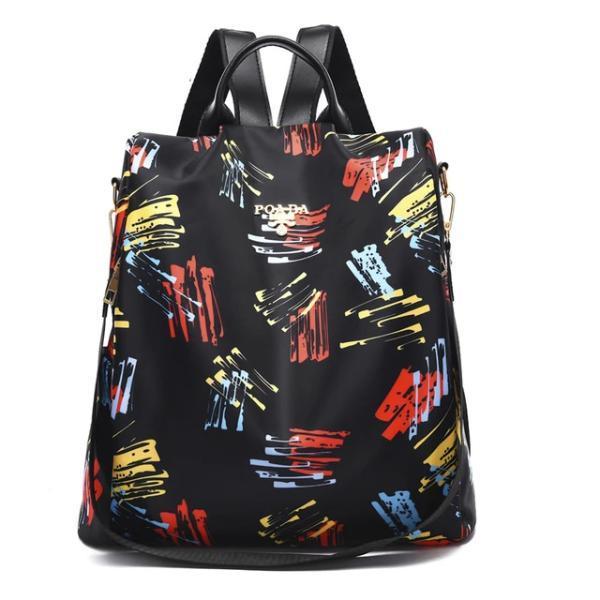multicolor backpack purse