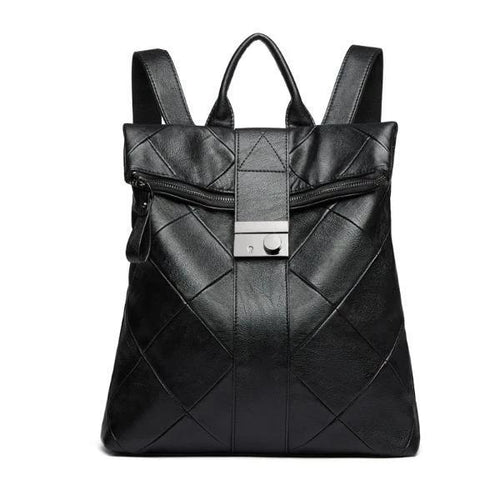 Black anti theft women's backpack