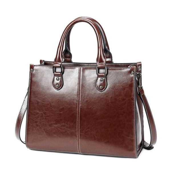 Coffe leather cross body handbags with top handles
