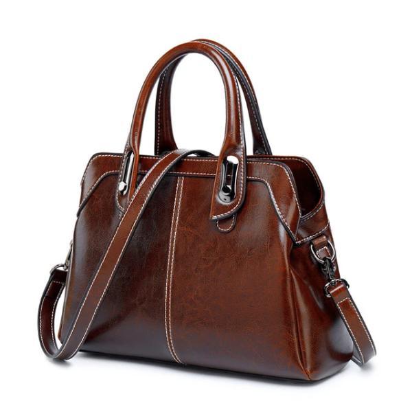 Dark brown leather shoulder bag