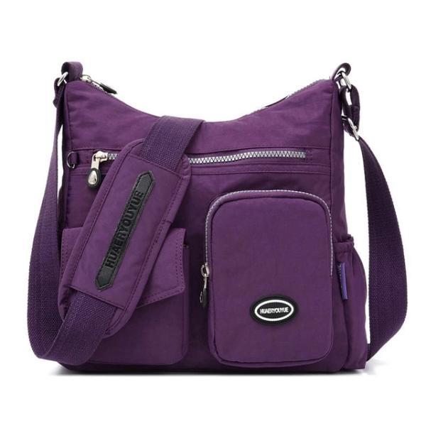 Purple crossbody shoulder bag for women