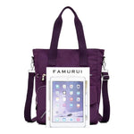 Nylon tote bag can hold notebook and ipad