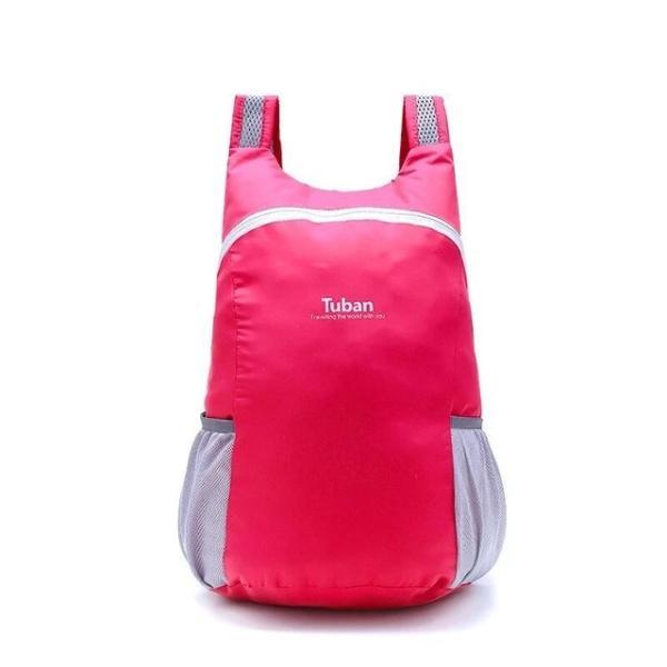 Rose Red foldable backpack waterproof
