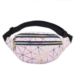 pink holographic fanny pack