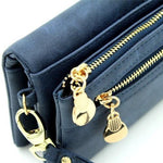 Zipper blue wallet