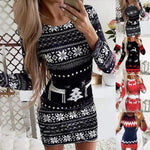 Santa Autumn Winter Knitted Sweater Dress