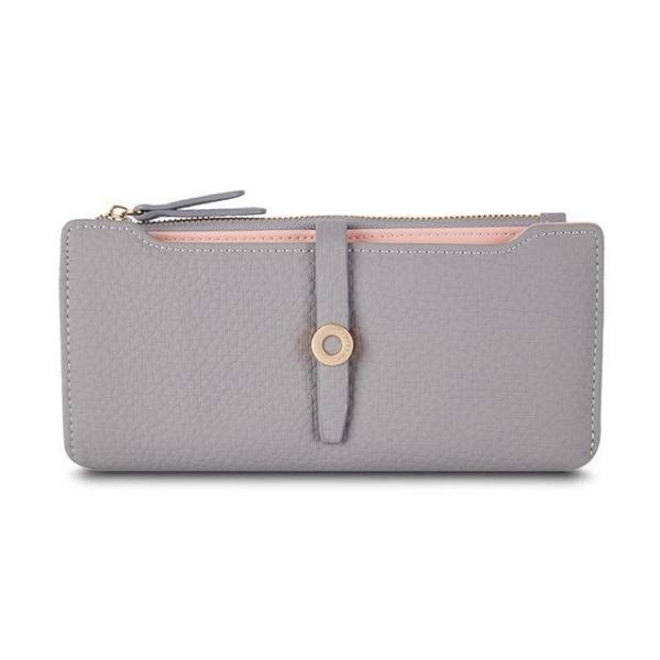 Light gray slim wallets for women 