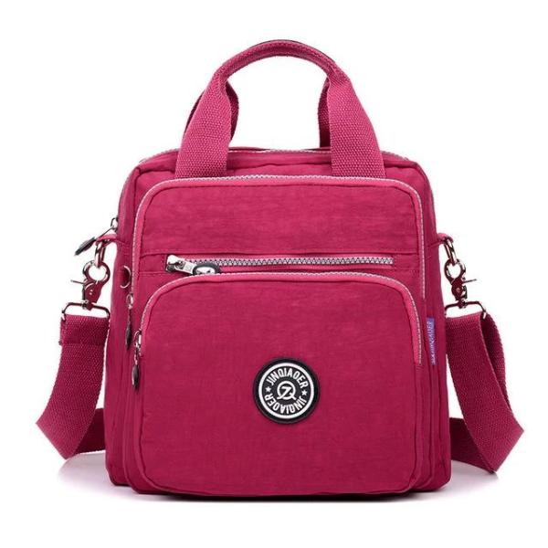 Grape Purple Backpack purse crossbody nylon women bag