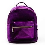 Purple Small velvet backpack