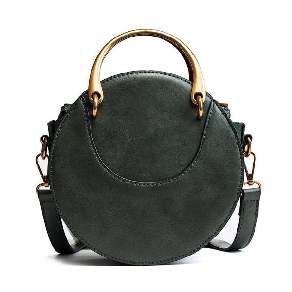 green round handbag with handles
