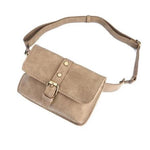 leather women fanny pack belt bag cute waist pack khaki