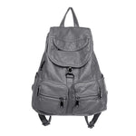 best gray leather backpack womens